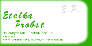 etelka probst business card